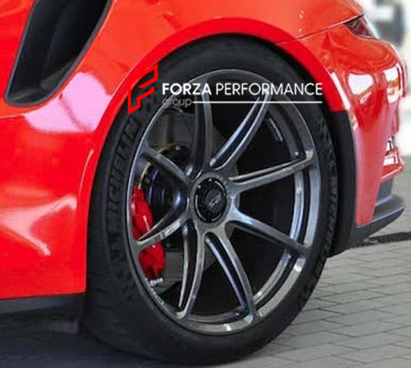 High-performance lightweight forged aluminum wheel for Porsche GT3, featuring precision engineering, exceptional strength, and a polished finish, designed for track and high-performance driving.