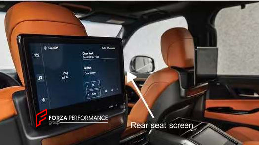 CENTRAL CONTROL DISPLAY SCREEN AND HEADREST MONITOR DISPLAYS FOR TOYOTA LAND CRUISER PRADO 250 LC PRADO 250 2025+

Set includes:

Central Control Display Screen

Headrest Monitor Displays

Features:

1920x720/12.3" Screen + 2.5D Touch
Bluetooth: Bluetooth 5.0
Wifi: 5G/2.4G
Supports 4G LTE ( Build-in Sim Card Slot )

NOTE: Professional installation is required.