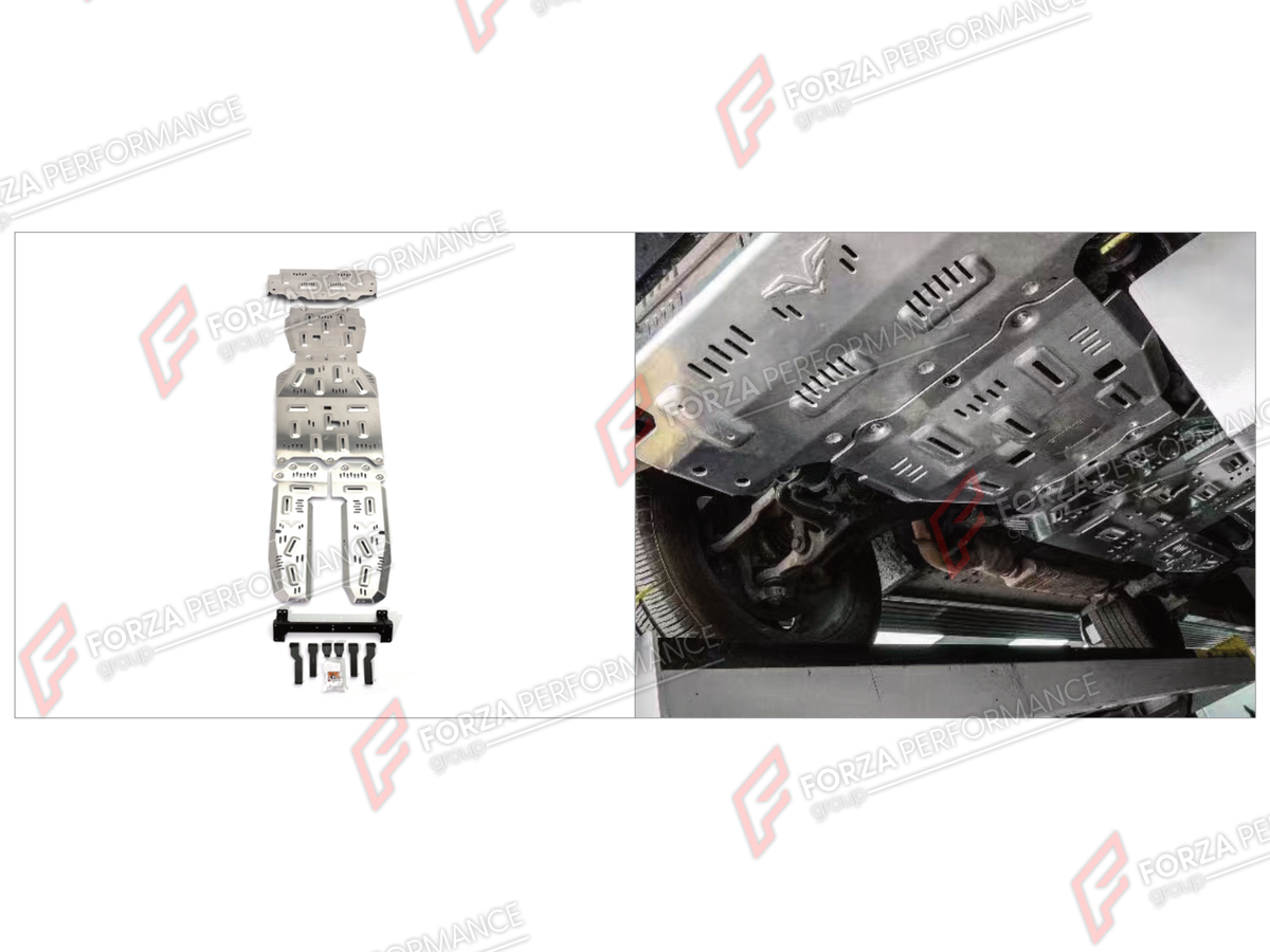 CHASSIS GUARD SKID PLATES KIT for Mercedes-Benz G-Class W464 2019 - 2024
Set includes:

Chassis Guard Skid Plates Kit
Material: Plastic, Stainless Steel

NOTE: Professional installation is required.