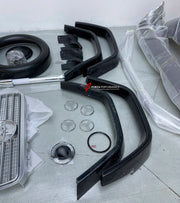 CLASSIC BODY KIT for MERCEDES BENZ G CLASS G63 G550 G500 G450 G350 G580 W465 2024+

Set includes:

Front Bumper Assembly
Front Grille
Fender Flares
Rear Bumper 
Material: Aluminium, Plastic

NOTE: Professional installation is required. Forged Wheels are extra cost