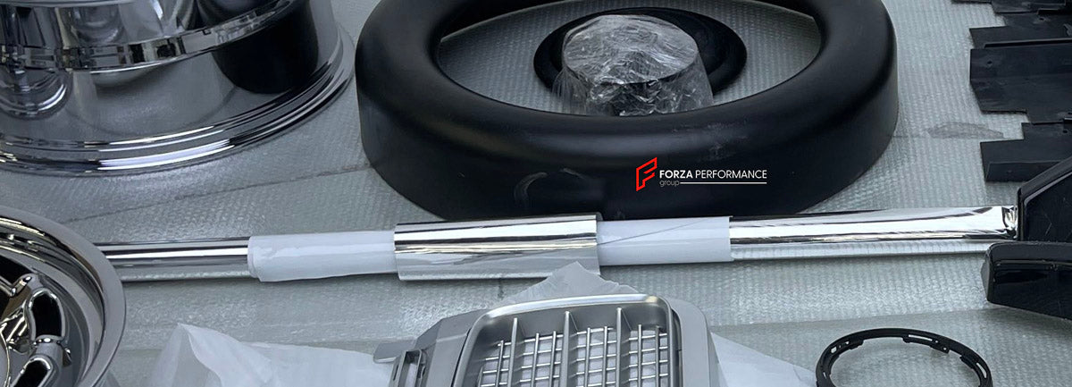 CLASSIC BODY KIT for MERCEDES BENZ G CLASS G63 G550 G500 G450 G350 G580 W465 2024+

Set includes:

Front Bumper Assembly
Front Grille
Fender Flares
Rear Bumper 
Material: Aluminium, Plastic

NOTE: Professional installation is required. Forged Wheels are extra cost
