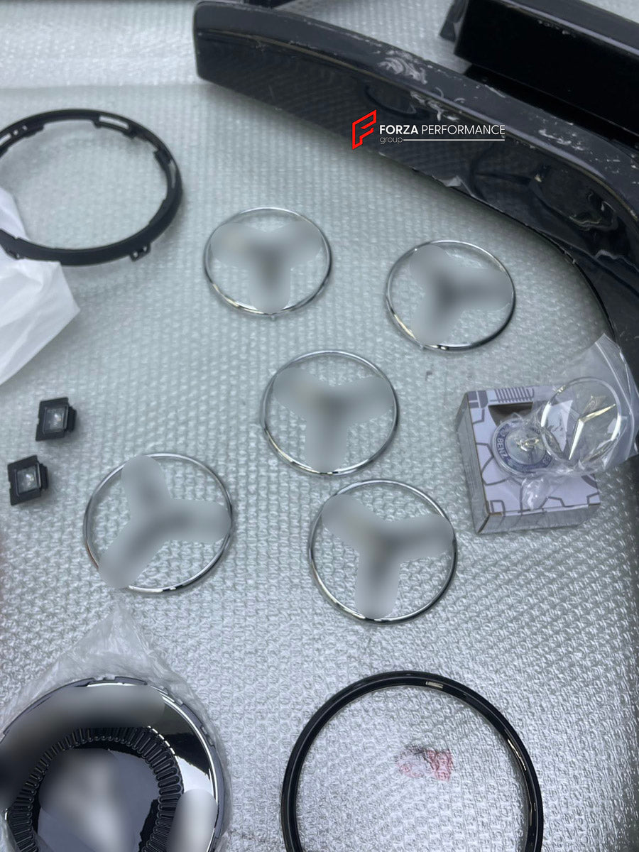 CLASSIC BODY KIT for MERCEDES BENZ G CLASS G63 G550 G500 G450 G350 G580 W465 2024+

Set includes:

Front Bumper Assembly
Front Grille
Fender Flares
Rear Bumper 
Material: Aluminium, Plastic

NOTE: Professional installation is required. Forged Wheels are extra cost
