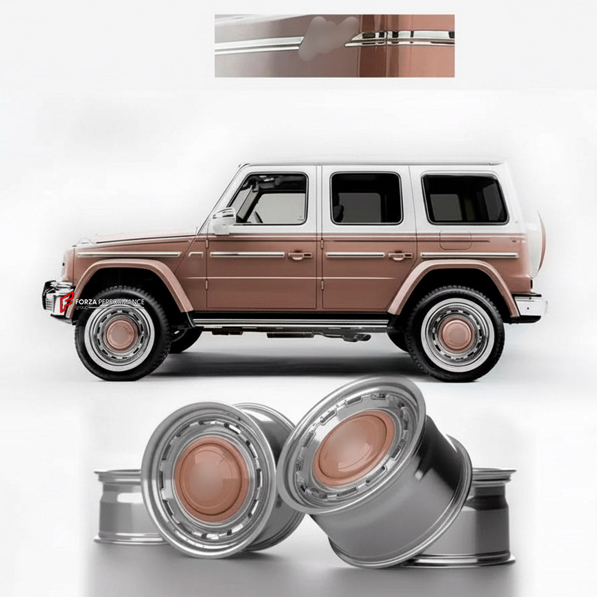 CLASSIC BODY KIT for MERCEDES BENZ G CLASS G63 G550 G500 G450 G350 G580 W465 2024+

Set includes:

Front Bumper Assembly
Front Grille
Fender Flares
Rear Bumper 
Material: Aluminium, Plastic

NOTE: Professional installation is required. Forged Wheels are extra cost