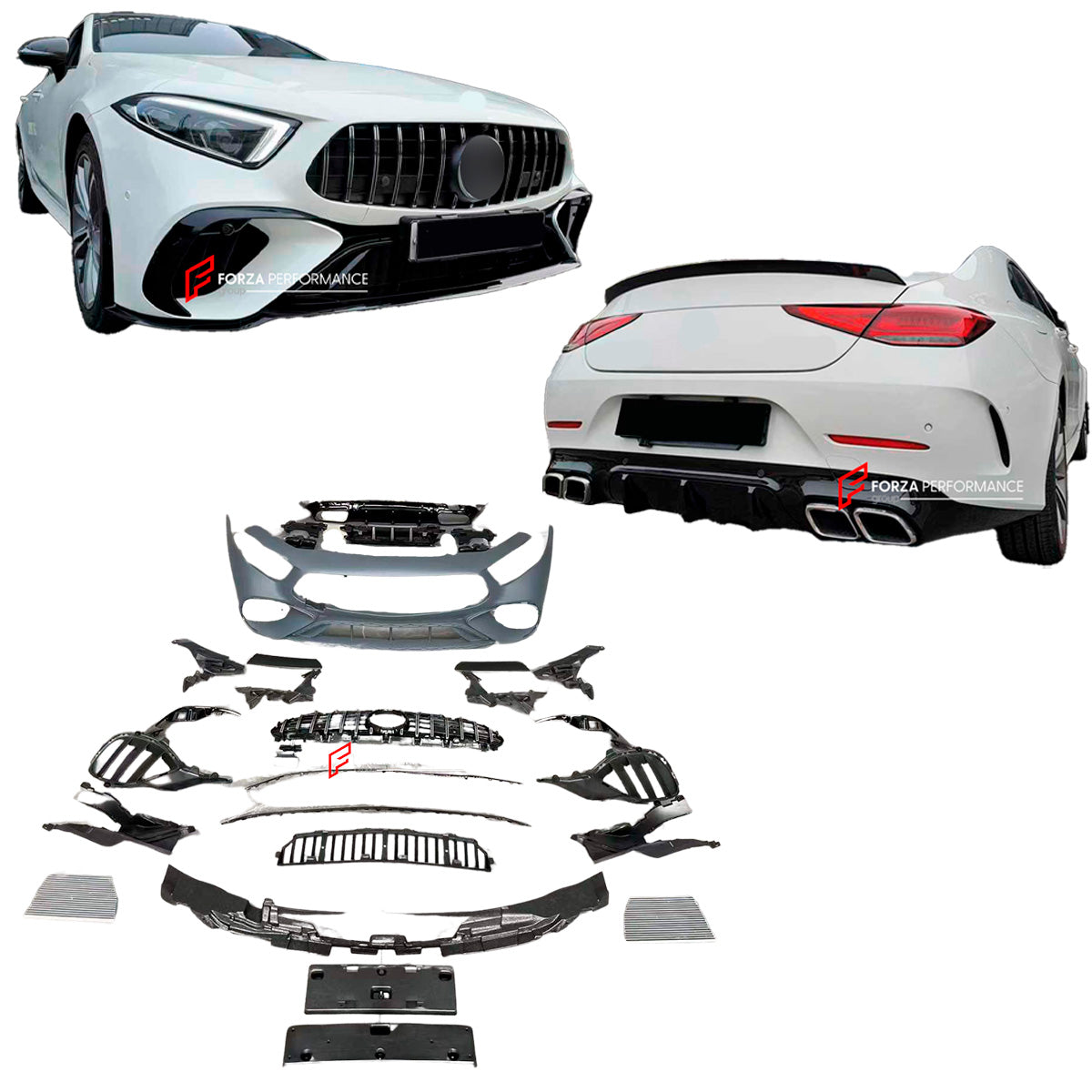CONVERSION BODY KIT for MERCEDES-BENZ CLS-CLASS W257 2018+ UPGRADE to CLS GT 63 FACELIFT



Set includes:

Front Bumper Assembly
Front Grille
Rear Bumper
Rear Diffuser
Exhaust Tips