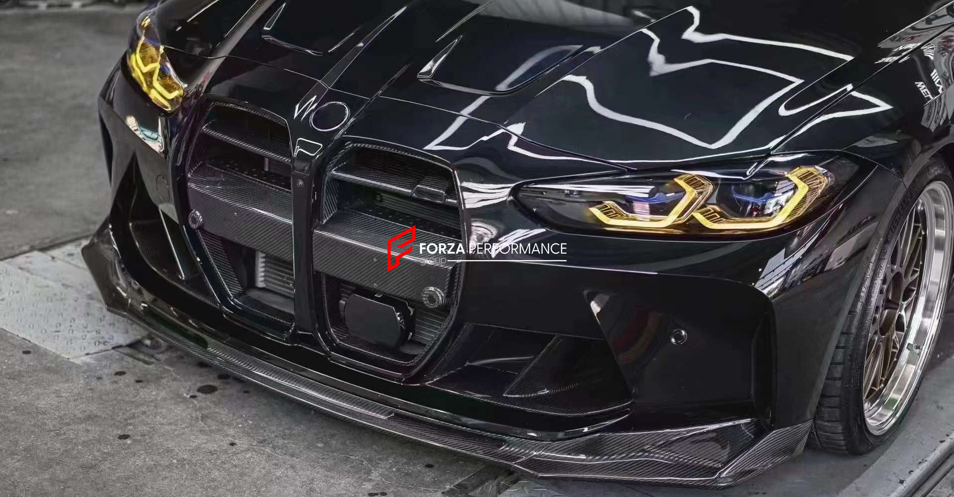 CLS STYLE CARBON FIBER FRONT GRILLE FOR BMW G80 M3 G82 M4 2020+  Set include:    Front Grille