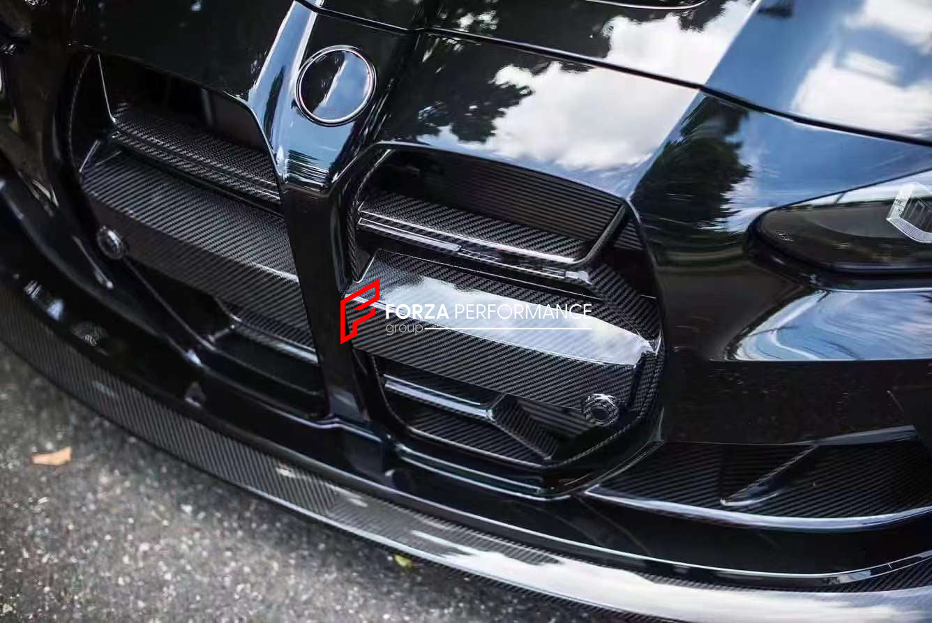 CLS STYLE CARBON FIBER FRONT GRILLE FOR BMW G80 M3 G82 M4 2020+  Set include:    Front Grille