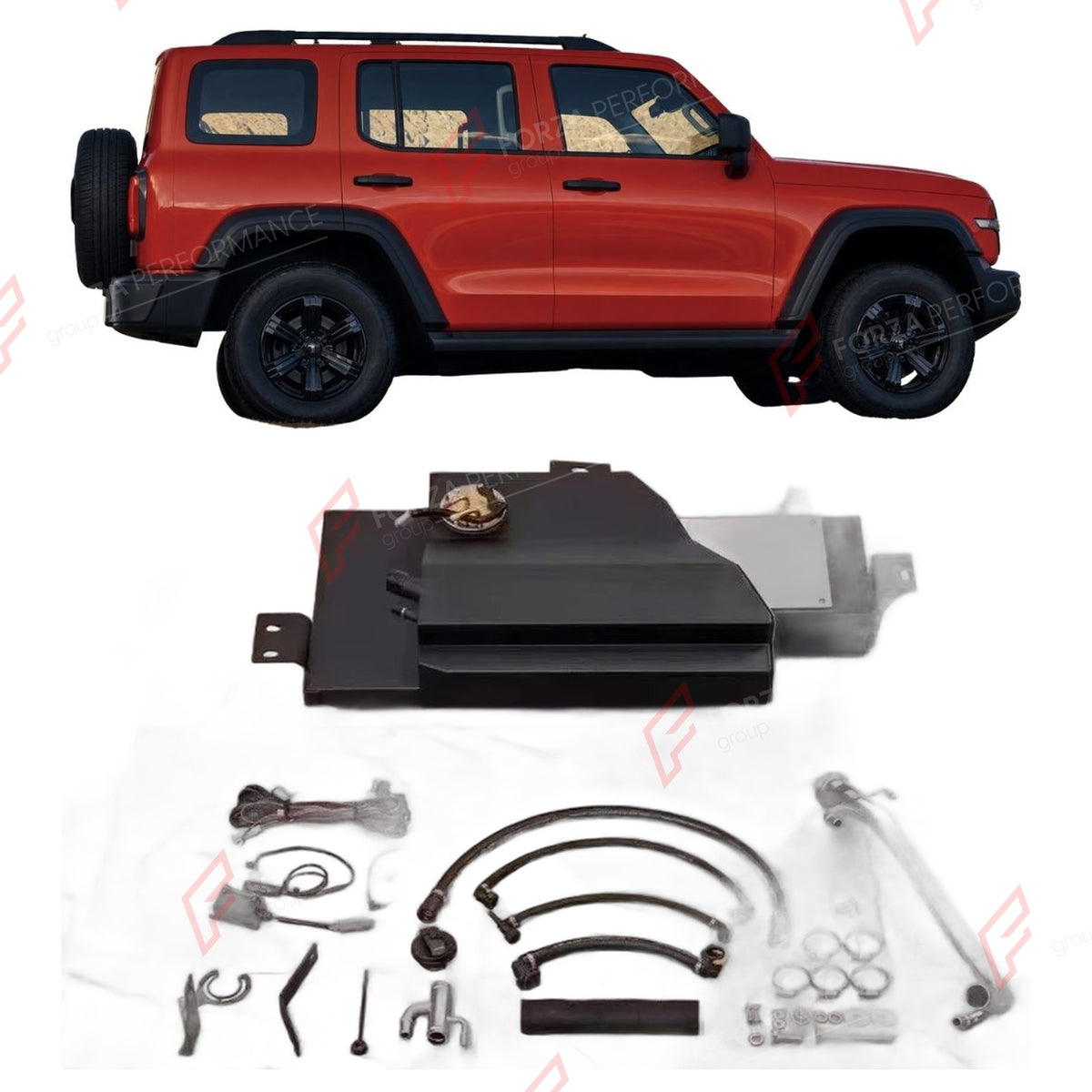 AUXILIARY LONG RANGE FUEL TANK SYSTEM 87L (EXTRA 23 GAL) EXTENDED RANGE for GWM TANK 300 2020+