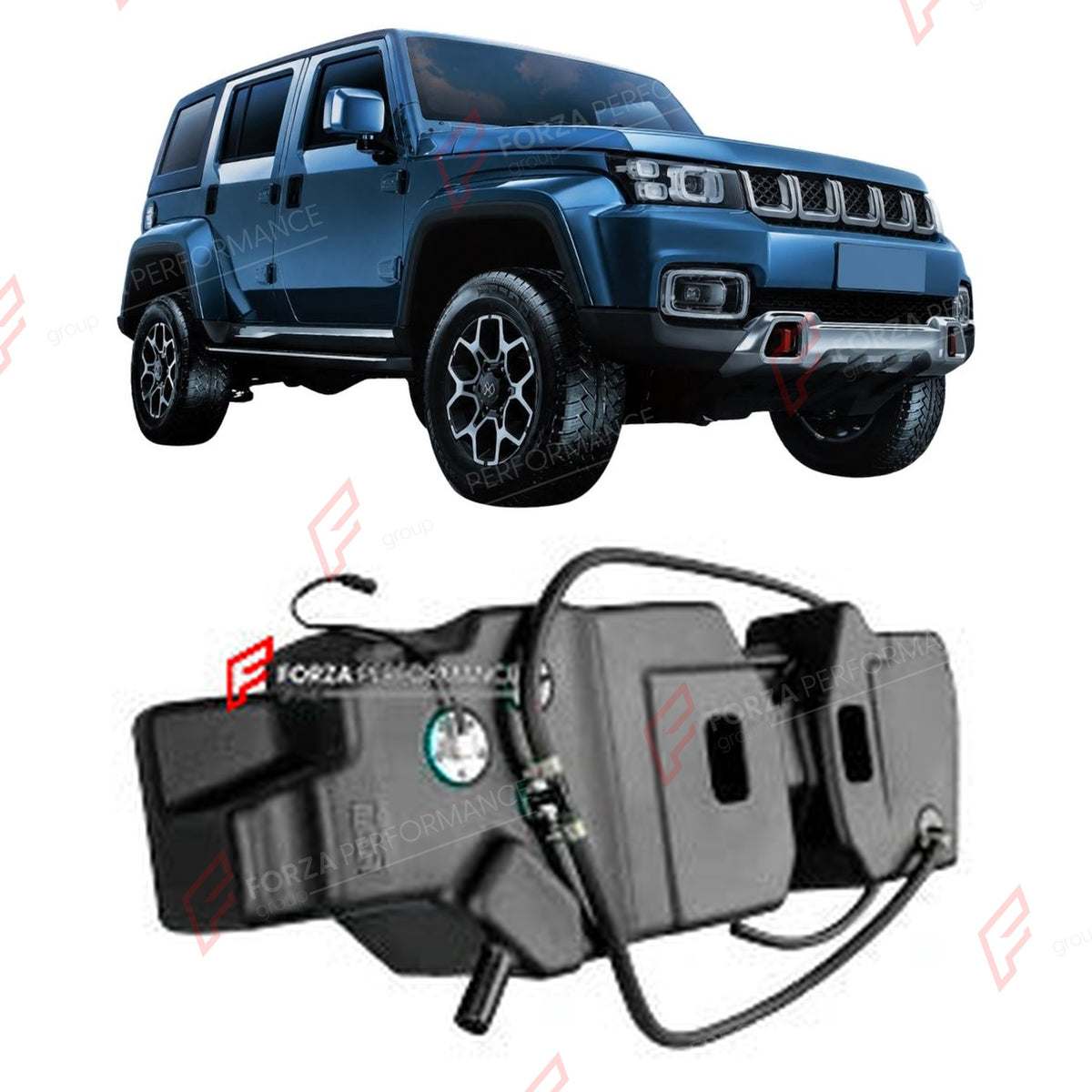 AUXILIARY LONG RANGE FUEL TANK SYSTEM 65L (EXTRA 17 GAL) EXTENDED RANGE for BAIC BJ40 2 2021+