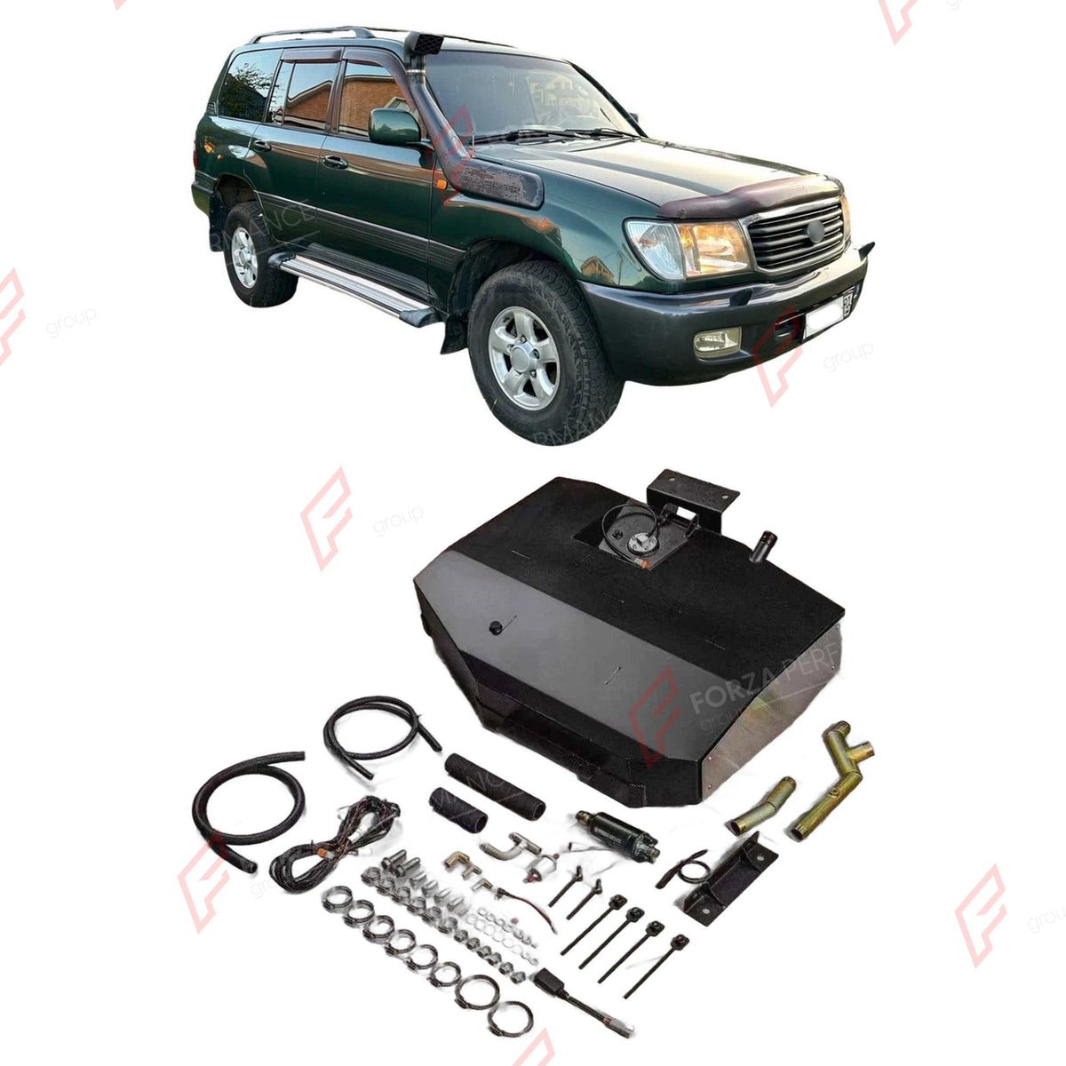 AUXILIARY LONG RANGE FUEL TANK SYSTEM 133L (EXTRA 35 GAL) EXTENDED RANGE for TOYOTA LAND CRUISER 100 LC100 1998 - 2007