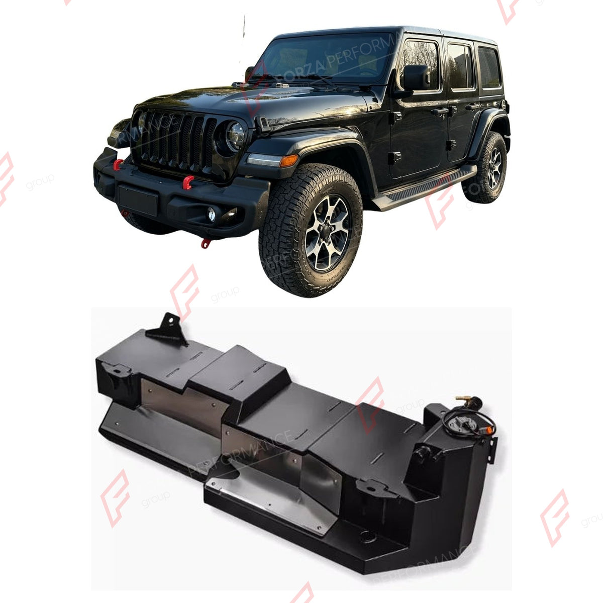 AUXILIARY LONG RANGE FUEL TANK SYSTEM 80L (EXTRA 21 GAL) EXTENDED RANGE for JEEP WRANGLER JK 2007 - 2018
