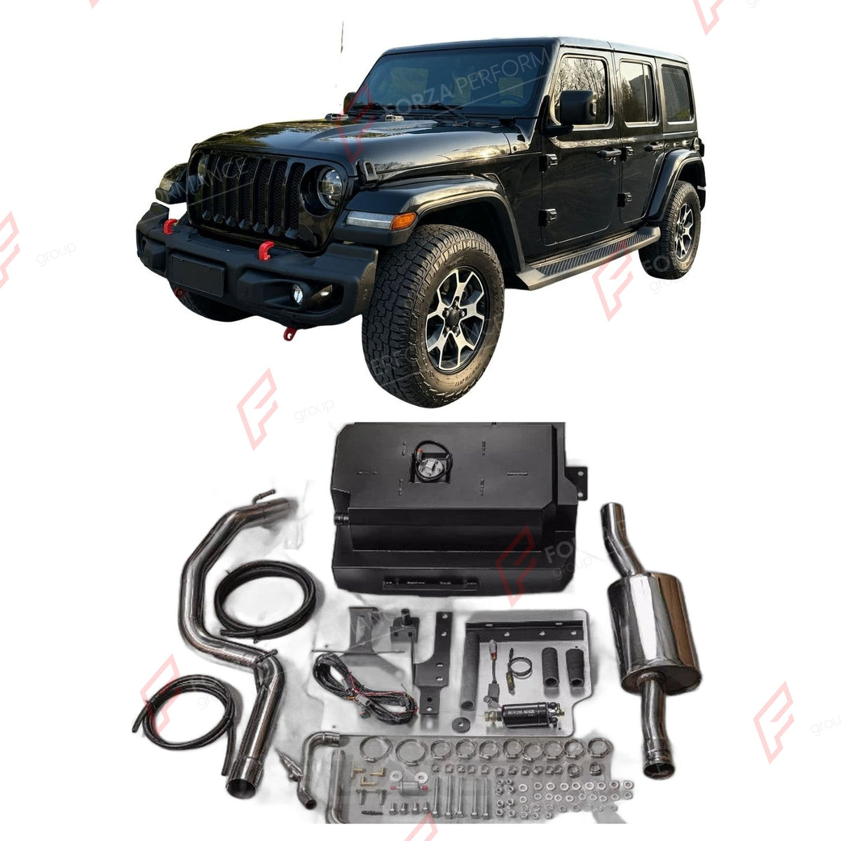AUXILIARY LONG RANGE FUEL TANK SYSTEM 80L (EXTRA 21 GAL) EXTENDED RANGE for JEEP WRANGLER JL 2018+