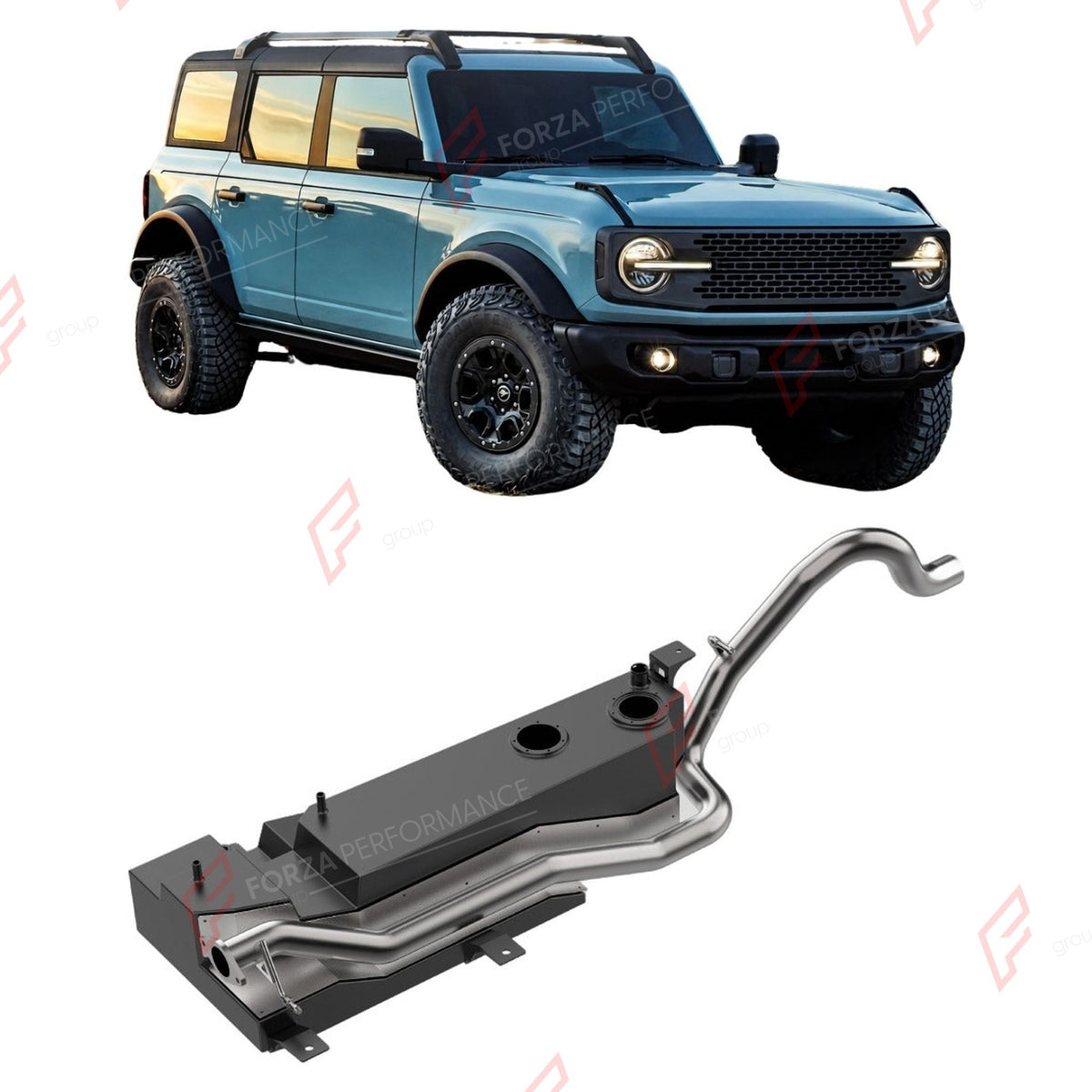 AUXILIARY LONG RANGE FUEL TANK SYSTEM 63L (EXTRA 17 GAL) EXTENDED RANGE for FORD BRONCO U725 2.3T/2.7T 2021+