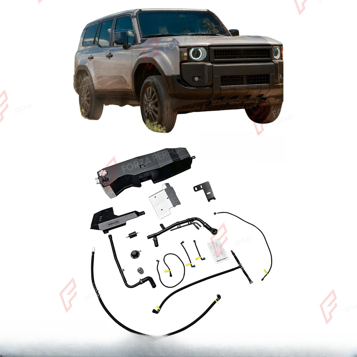 AUXILIARY LONG RANGE FUEL TANK SYSTEM 45L (EXTRA 12 GAL) EXTENDED RANGE for TOYOTA LAND CRUISER 250 LC250 HYBRID 2023+