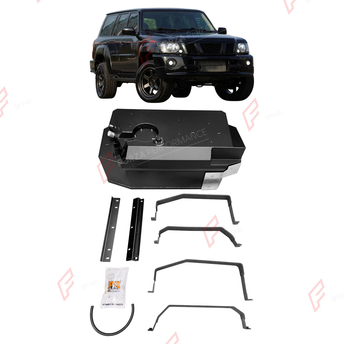 AUXILIARY LONG RANGE FUEL TANK SYSTEM 62L (EXTRA 16 GAL) EXTENDED RANGE for NISSAN PATROL Y61 4.8L PETROL 2003+