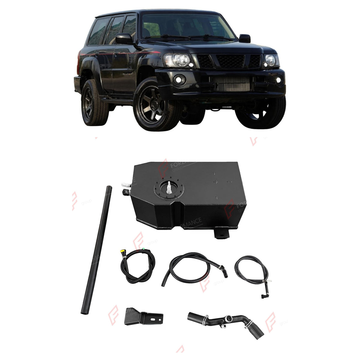 AUXILIARY LONG RANGE FUEL TANK SYSTEM 62L (EXTRA 16 GAL) EXTENDED RANGE for NISSAN PATROL Y61 4.8L PETROL 2003+