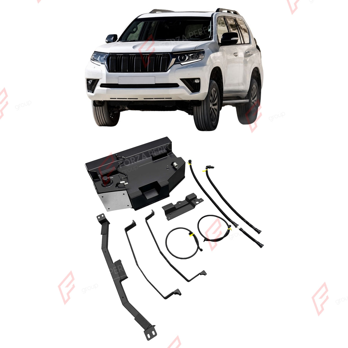 AUXILIARY LONG RANGE FUEL TANK SYSTEM 95L (EXTRA 25 GAL) EXTENDED RANGE for TOYOTA LAND CRUISER PRADO LC150 2.8T DIESEL 2010-2024
