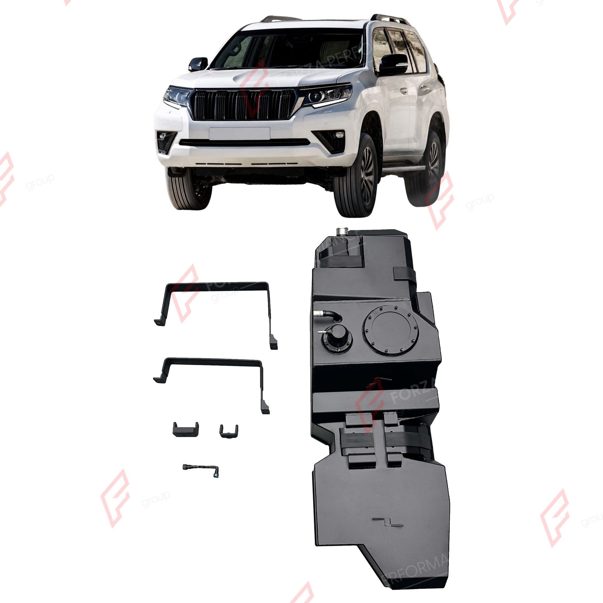 REPLACEMENT LONG RANGE FUEL TANK SYSTEM 120L, +33L (EXTRA 9 GAL) EXTENDED RANGE for TOYOTA LAND CRUISER PRADO LC150 4.0L PETROL 2010-2024