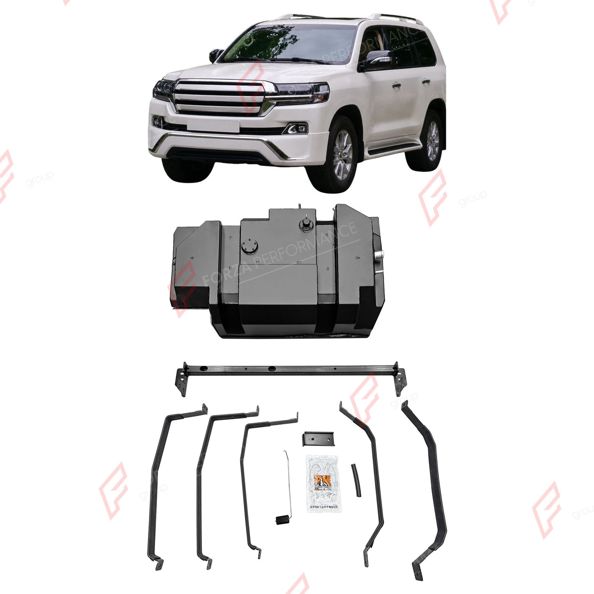 AUXILIARY LONG RANGE FUEL TANK SYSTEM 155L (EXTRA 41 GAL) EXTENDED RANGE for TOYOTA LAND CRUISER LC200 5.7L GASOLINE 2008+