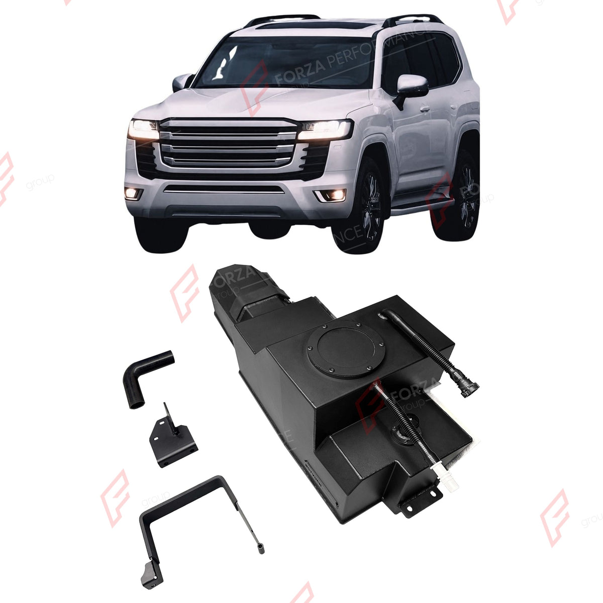 AUXILIARY LONG RANGE FUEL TANK SYSTEM 54L (EXTRA 14 GAL) EXTENDED RANGE for TOYOTA LAND CRUISER LC300 3.5TT GCC SPEC PETROL 2021+