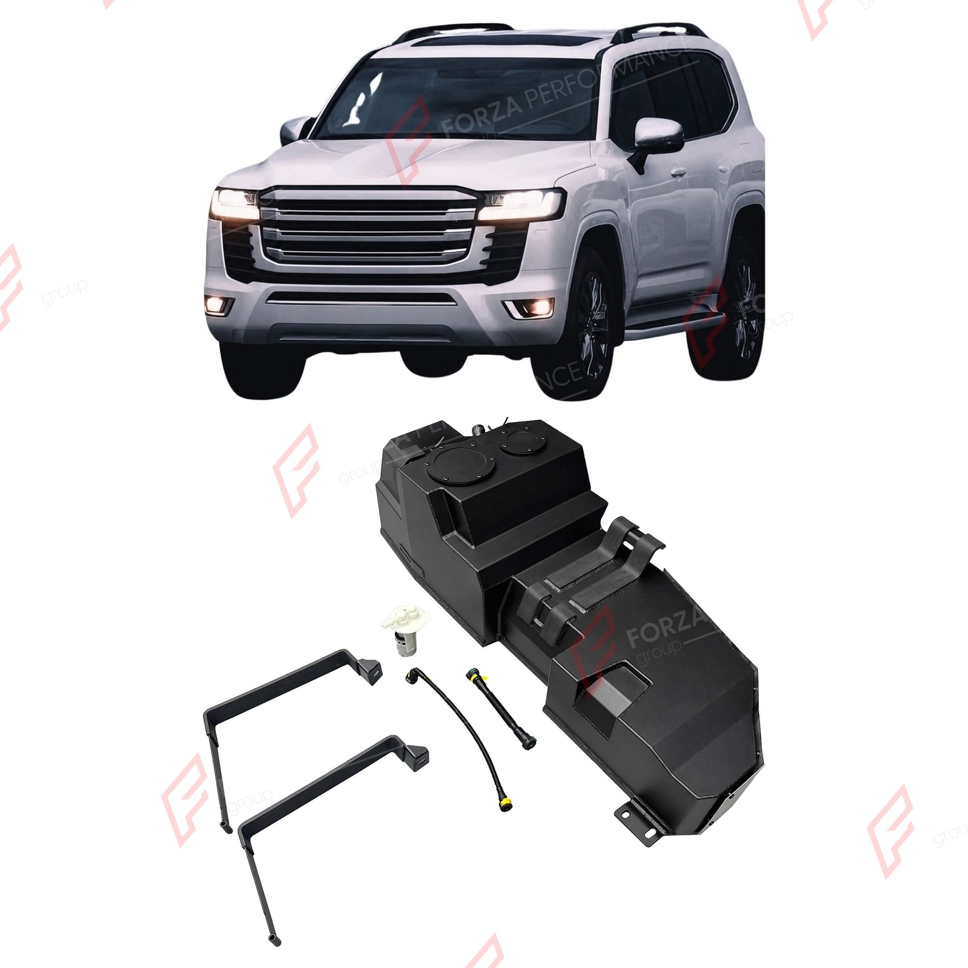 REPLACEMENT LONG RANGE FUEL TANK SYSTEM 110L, +30L (EXTRA 8 GAL) EXTENDED RANGE for TOYOTA LAND CRUISER LC300 3.3T GCC SPEC DIESEL 2021+