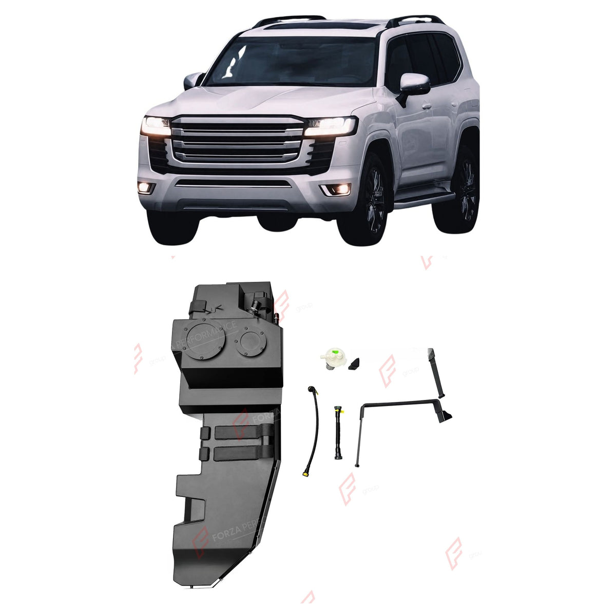 REPLACEMENT LONG RANGE FUEL TANK SYSTEM 110L, +30L (EXTRA 8 GAL) EXTENDED RANGE for TOYOTA LAND CRUISER LC300 3.3T GCC SPEC DIESEL 2021+