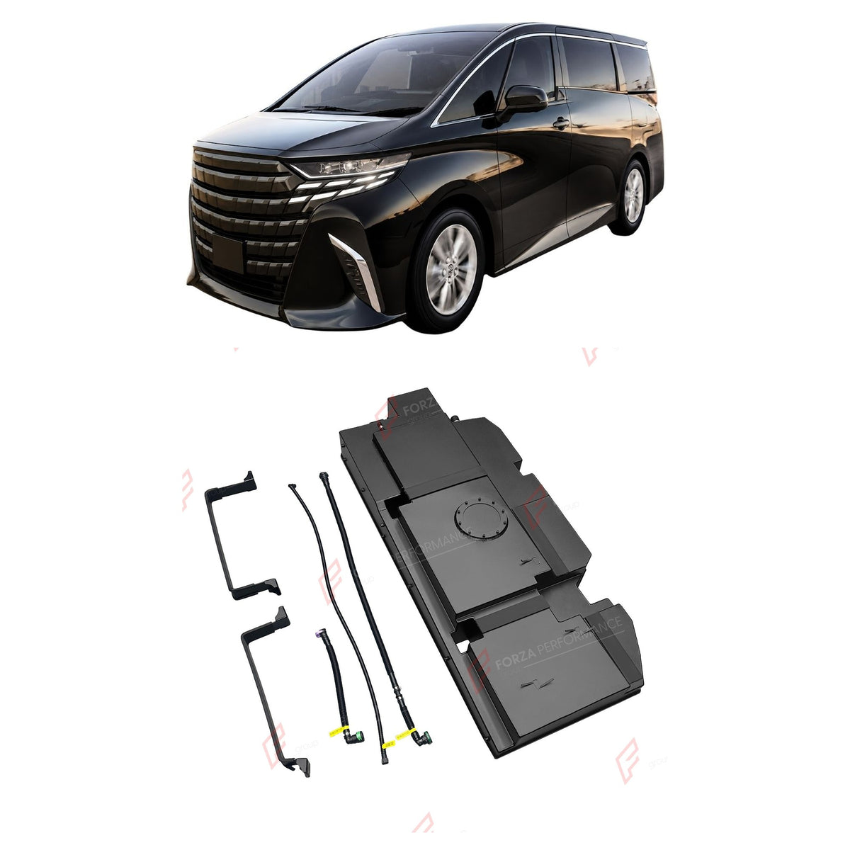 REPLACEMENT LONG RANGE FUEL TANK SYSTEM 92L, +34L (EXTRA 9 GAL) EXTENDED RANGE for TOYOTA ALPHARD AH40 2.5L (HYBRID PETROL) 2023+