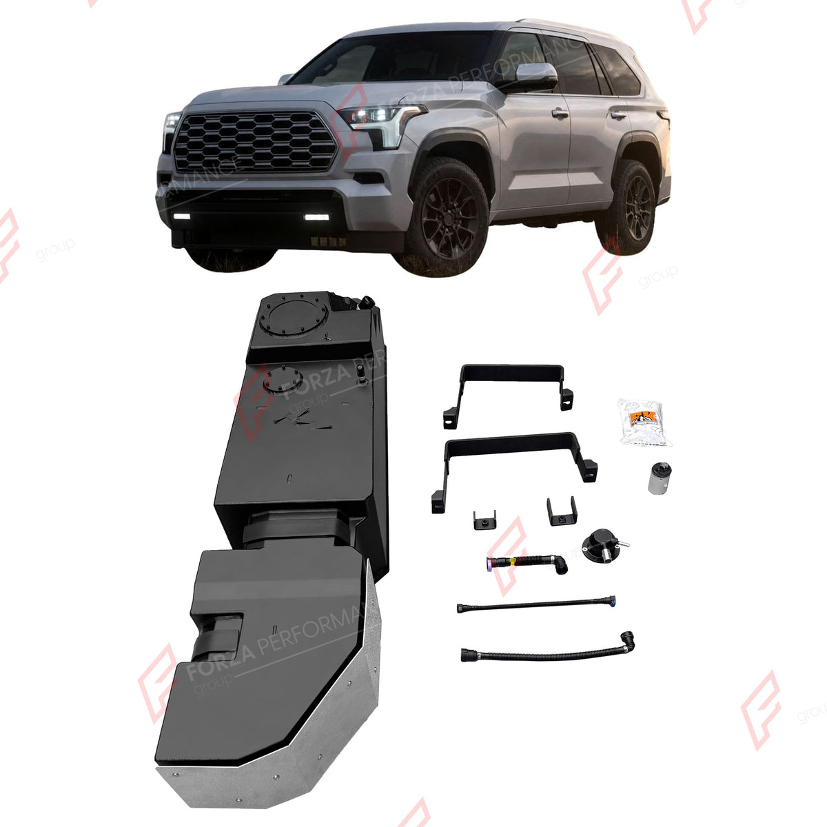 REPLACEMENT LONG RANGE FUEL TANK SYSTEM 132L, +47L (EXTRA 12 GAL) EXTENDED RANGE for TOYOTA SEQUOIA 3.5TT (HYBRID PETROL) 2023+