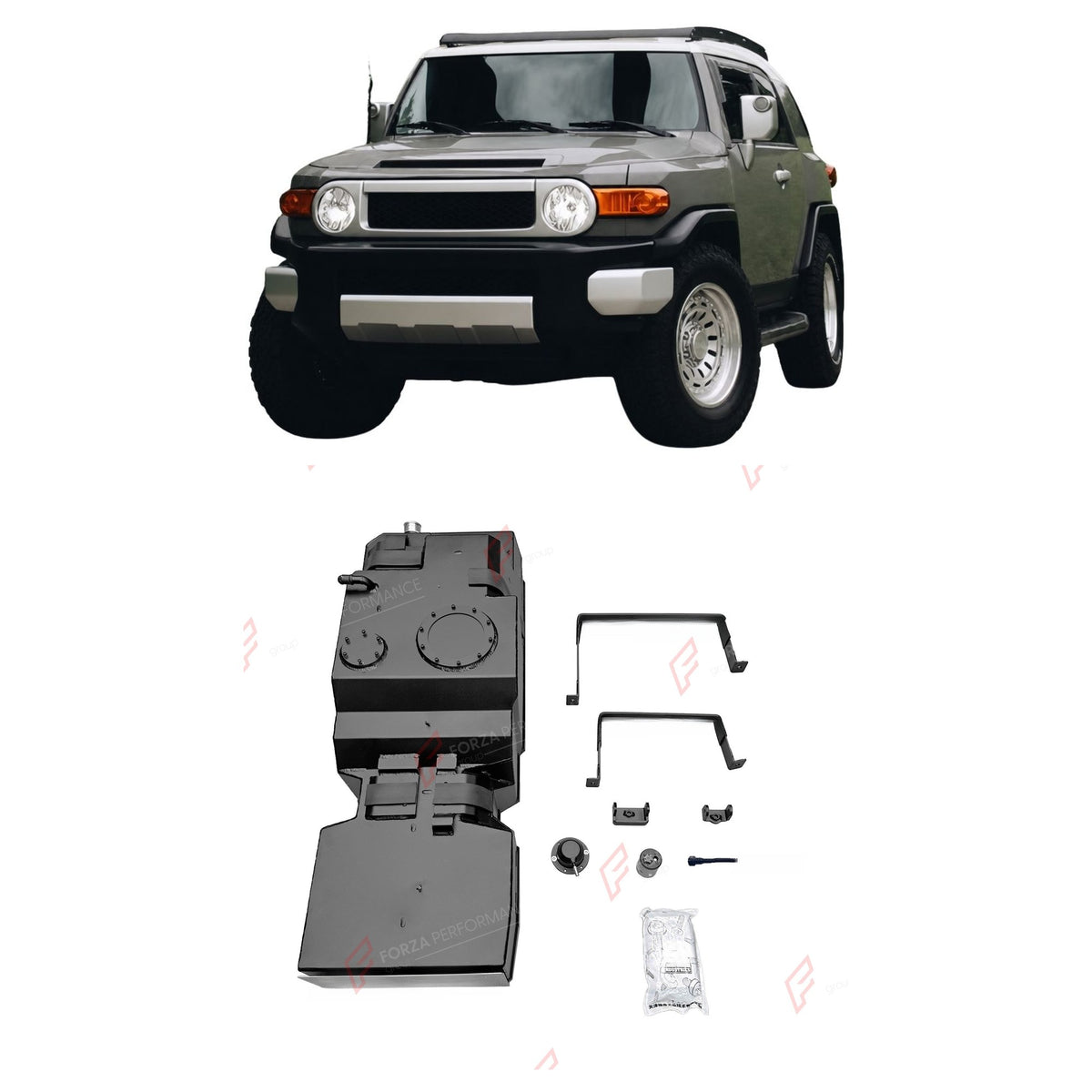 REPLACEMENT LONG RANGE FUEL TANK SYSTEM 113L, +40L (EXTRA 11 GAL) EXTENDED RANGE for TOYOTA FJ CRUISER 4.0L (PETROL) 2006-2022