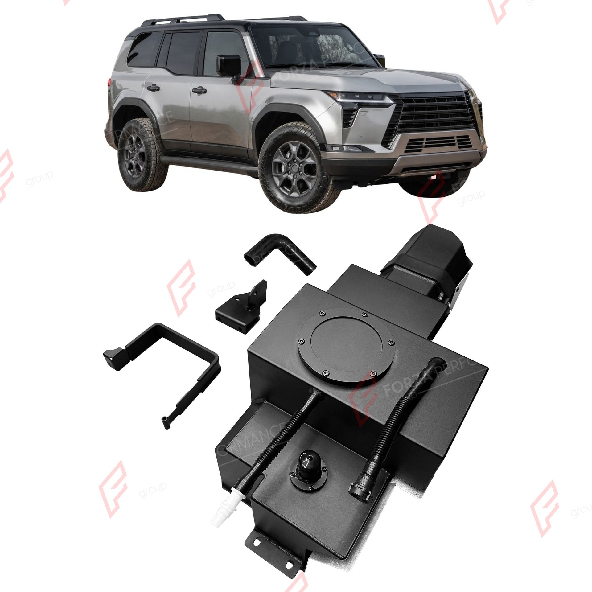 AUXILIARY LONG RANGE FUEL TANK SYSTEM 45L (EXTRA 12 GAL) EXTENDED RANGE for LEXUS GX550H 2.4T (HEV/PETROL) 2024+