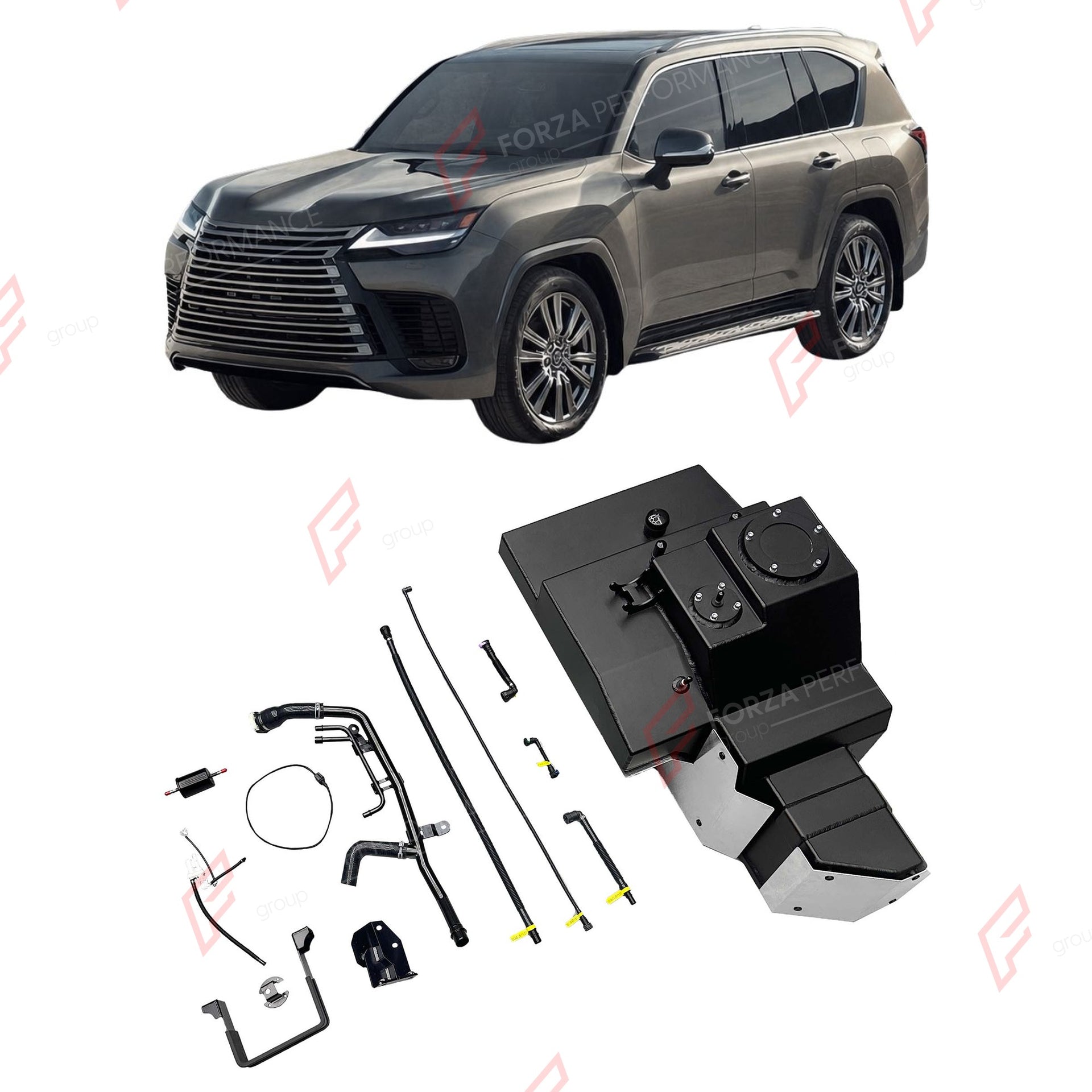 AUXILIARY LONG RANGE FUEL TANK SYSTEM 54L (EXTRA 14 GAL) EXTENDED RANGE for LEXUS LX700H 3.5TT (HEV/PETROL) 2024+
