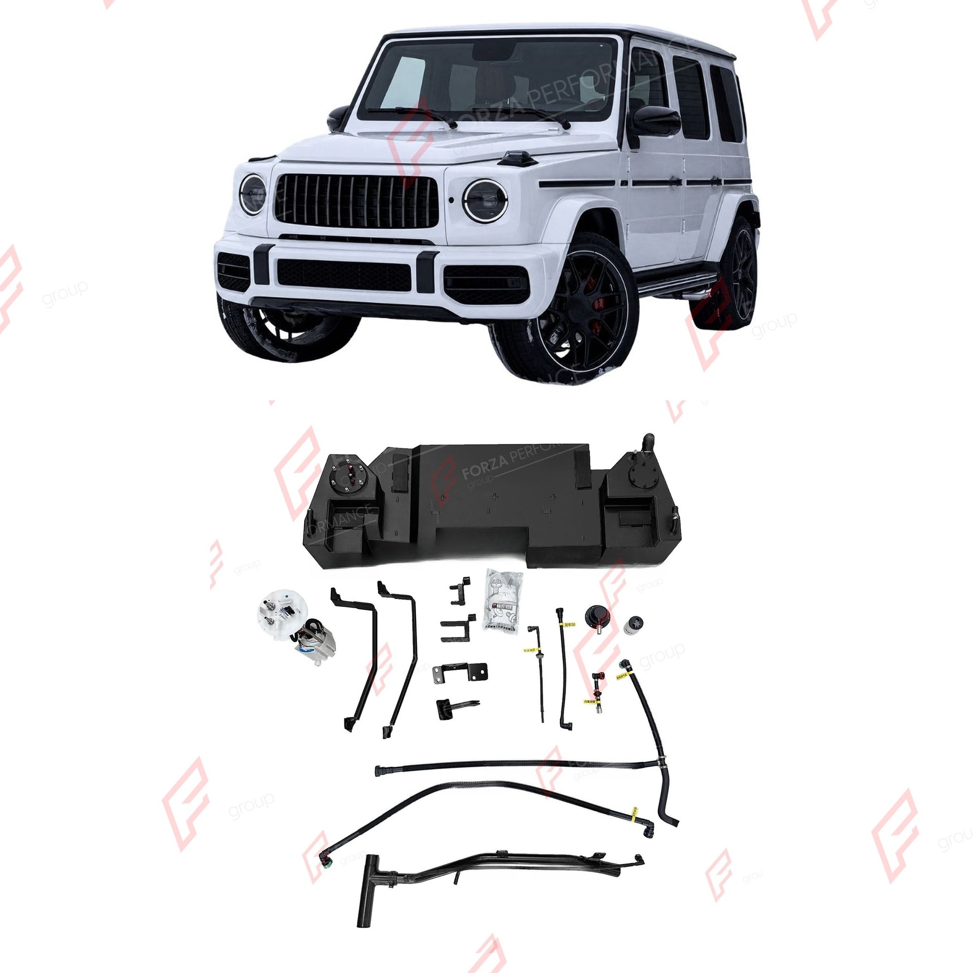 AUXILIARY LONG RANGE FUEL TANK SYSTEM 75L (EXTRA 20 GAL) EXTENDED RANGE for MERCEDES-BENZ G-CLASS 3.0T (PETROL) 2019+