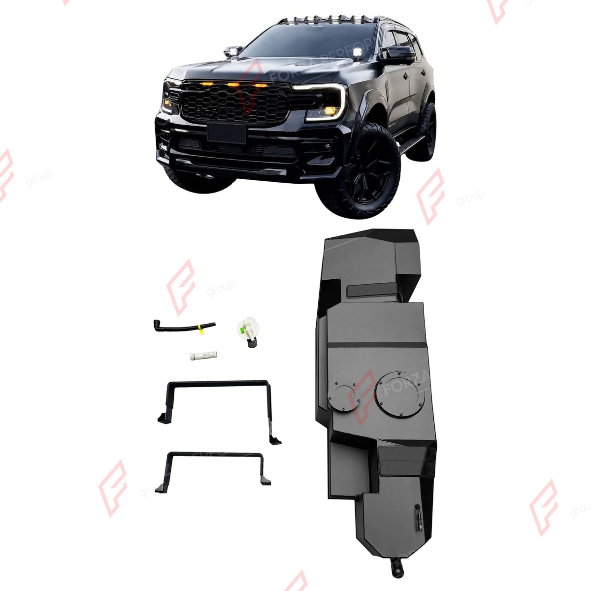 REPLACEMENT LONG RANGE FUEL TANK SYSTEM 120L, +40L (EXTRA 11 GAL) EXTENDED RANGE for FORD EVEREST 2.3T GASOLINE 2015-2024