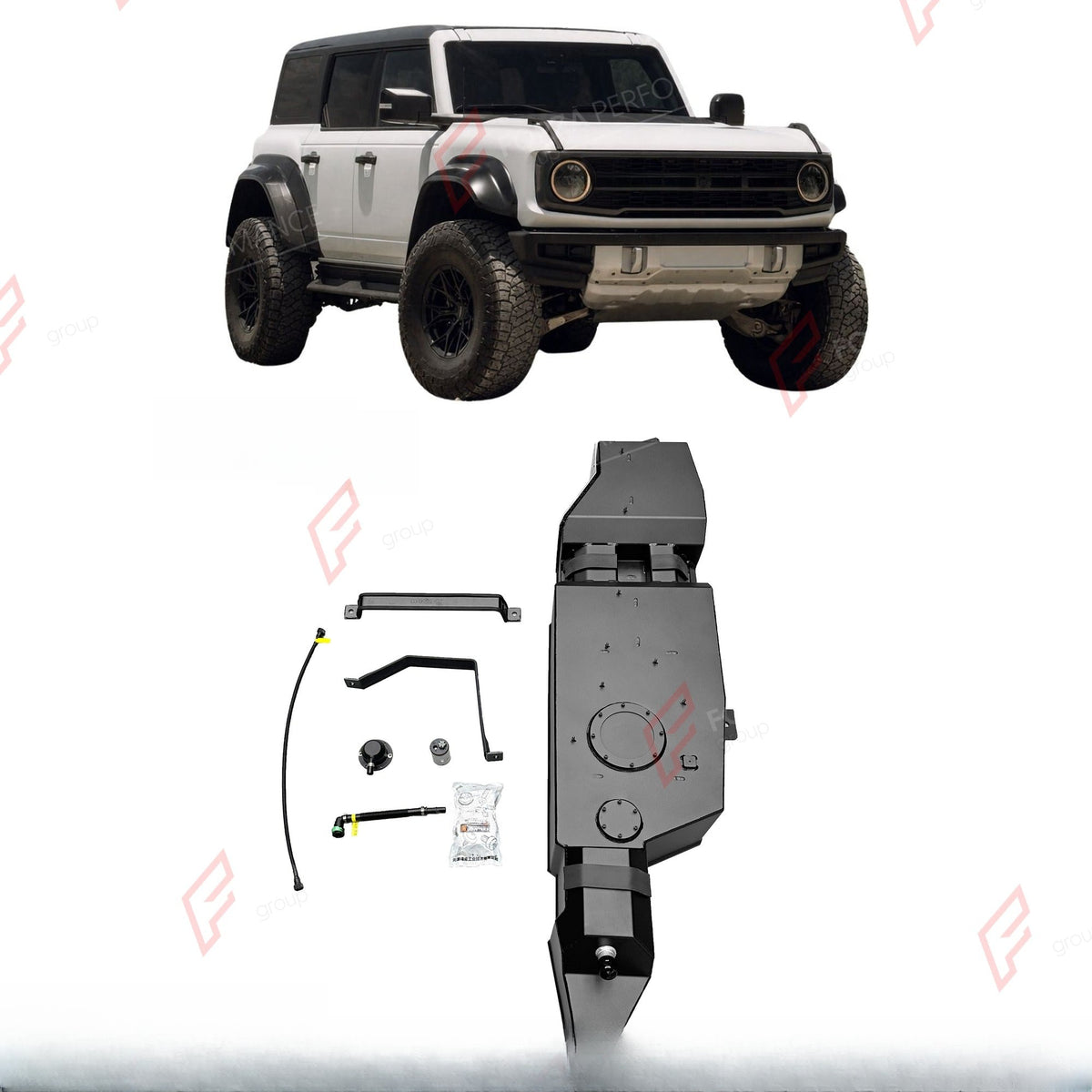 REPLACEMENT LONG RANGE FUEL TANK SYSTEM 115L, +35L (EXTRA 9 GAL) EXTENDED RANGE for FORD BRONCO RAPTOR U725 3.0T GASOLINE 2021+