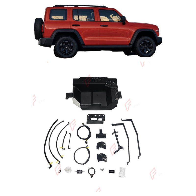 AUXILIARY LONG RANGE FUEL TANK SYSTEM 90L (EXTRA 24 GAL) EXTENDED RANGE for GWM TANK 300/400/500 HI4-T 2.0T HEV/PETROL 2025+