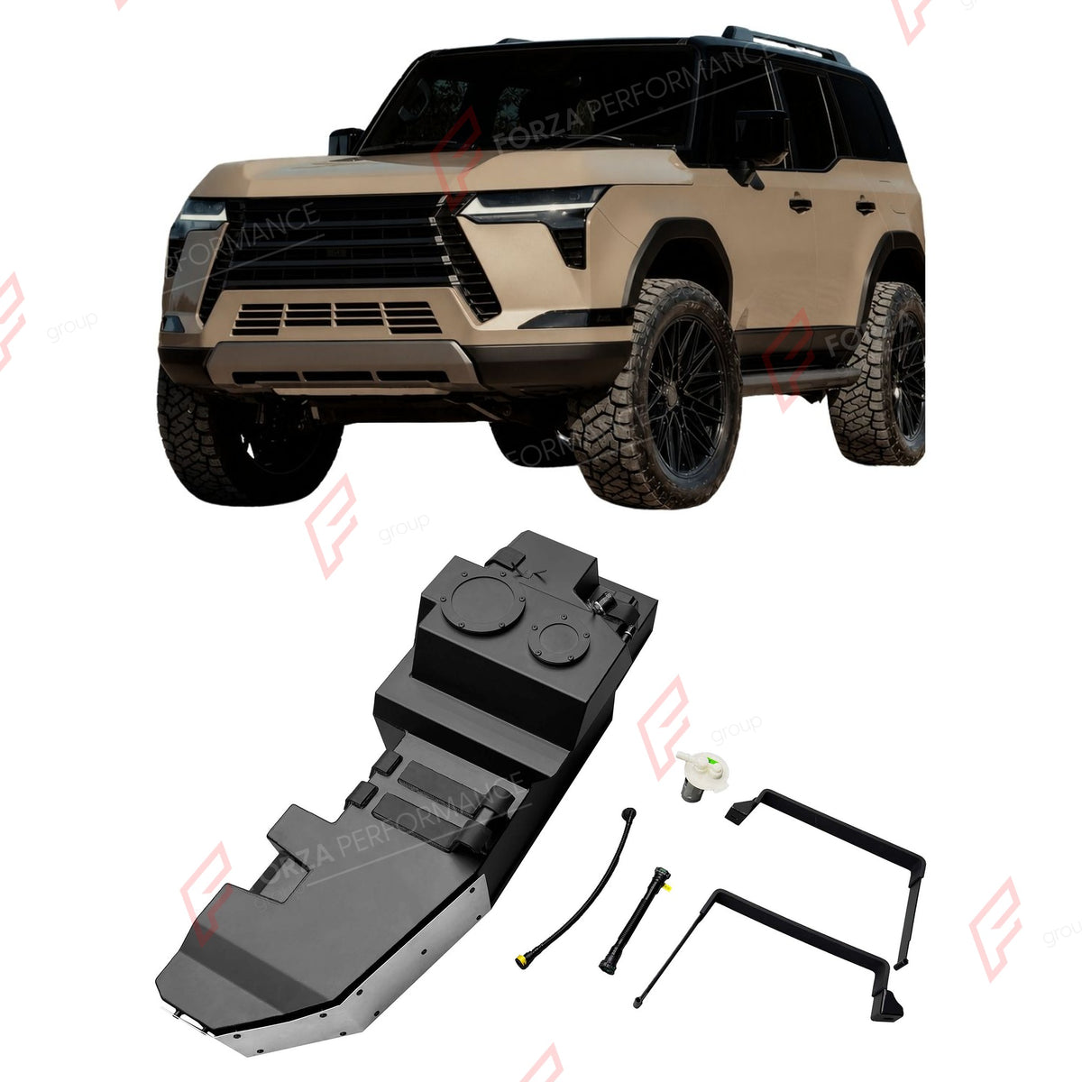 REPLACEMENT LONG RANGE FUEL TANK SYSTEM 110L, +42L (EXTRA 11 GAL) EXTENDED RANGE for LEXUS GX550 2.4T PETROL 2024+