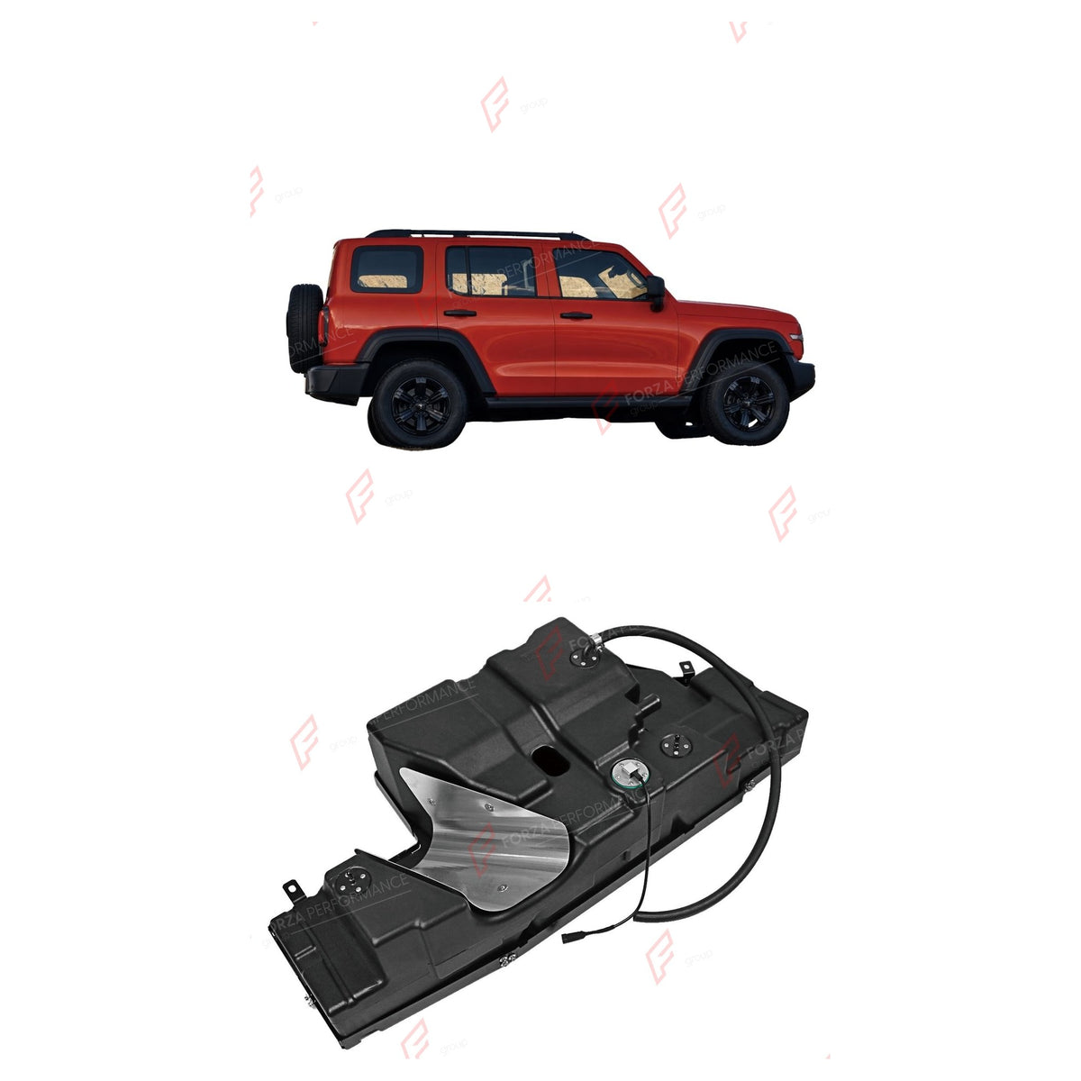 SPARE TIRE AUXILIARY LONG RANGE FUEL TANK SYSTEM 75L (EXTRA 20 GAL) EXTENDED RANGE for GWM TANK 300 2021+