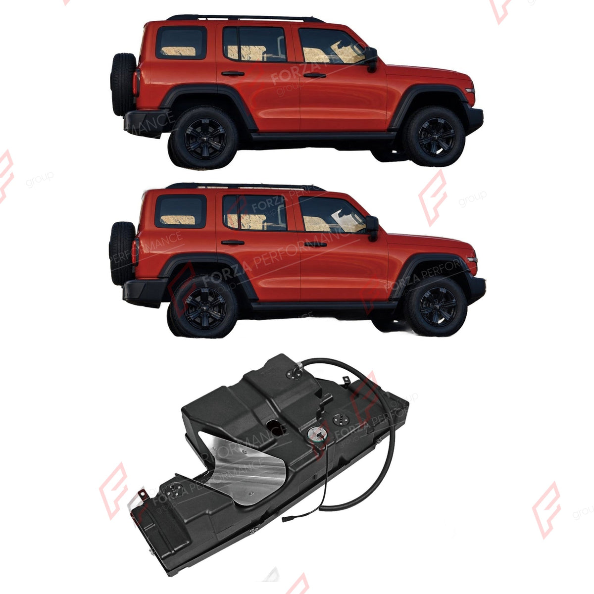 SPARE TIRE AUXILIARY LONG RANGE FUEL TANK SYSTEM 75L (EXTRA 20 GAL) EXTENDED RANGE for GWM TANK 300 2021+