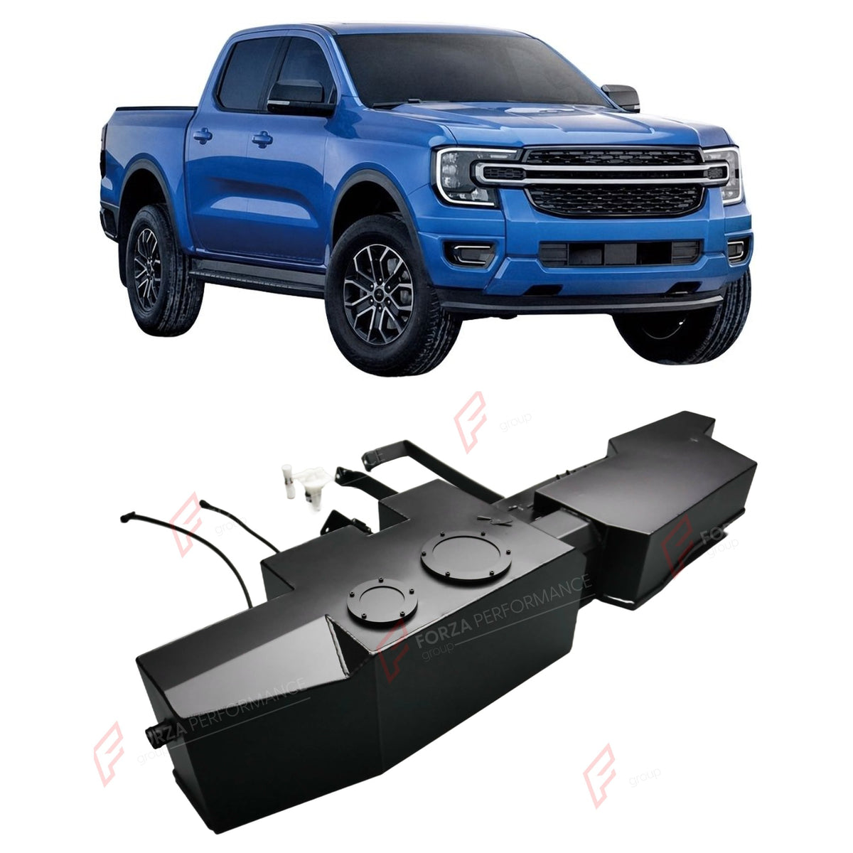 REPLACEMENT LONG RANGE FUEL TANK SYSTEM 130L, +50L (EXTRA 13 GAL) EXTENDED RANGE for FORD RANGER 2022+