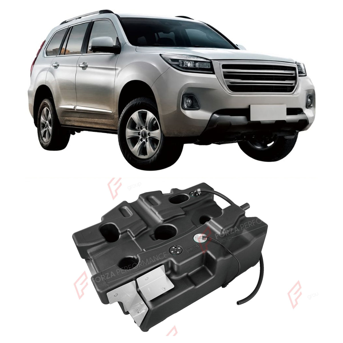 SPARE TIRE AUXILIARY LONG RANGE FUEL TANK SYSTEM 95L (EXTRA 25 GAL) EXTENDED RANGE for GWM HAVAL H9 2015+