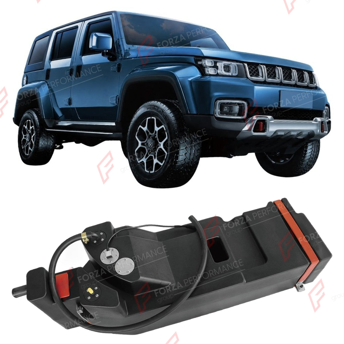 AUXILIARY LONG RANGE FUEL TANK SYSTEM 70L (EXTRA 18 GAL) EXTENDED RANGE for BAIC BJ40 2016+