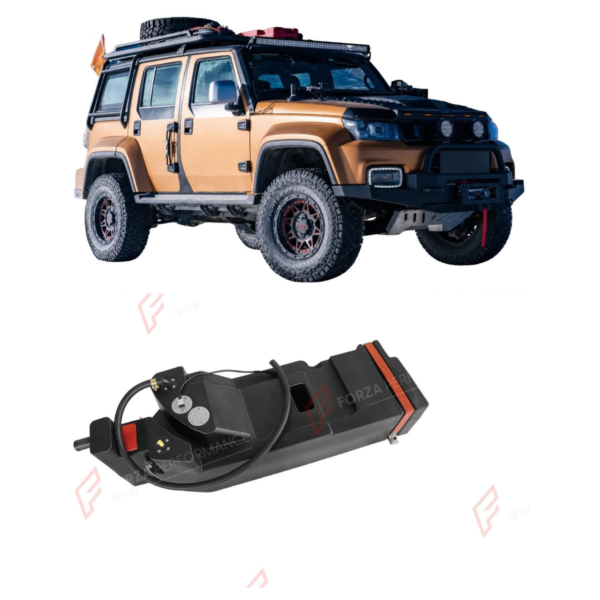 AUXILIARY LONG RANGE FUEL TANK SYSTEM 65L (EXTRA 17 GAL) EXTENDED RANGE for BAIC BJ40 CITY HUNTER 2022+