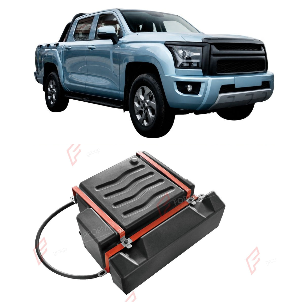 SPARE TIRE AUXILIARY LONG RANGE FUEL TANK SYSTEM 100L (EXTRA 26 GAL) EXTENDED RANGE for GWM CANNON SHANHAIPAO 2023+
