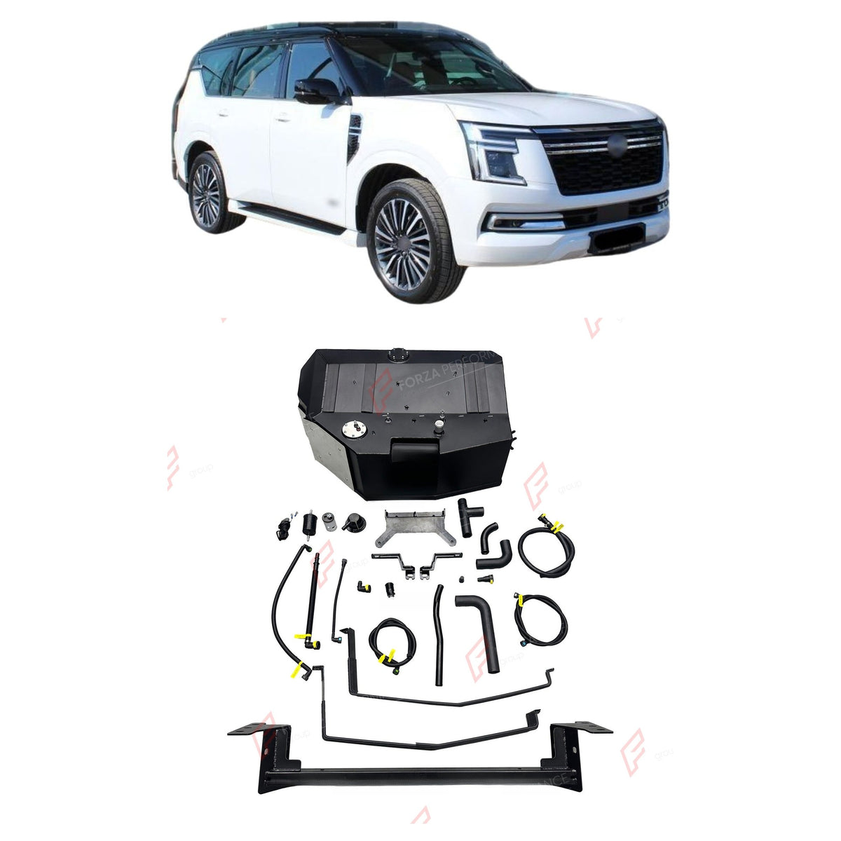 AUXILIARY LONG RANGE FUEL TANK SYSTEM 140L (EXTRA 37 GAL) EXTENDED RANGE for NISSAN PATROL Y63 3.5TT GASOLINE 2025+