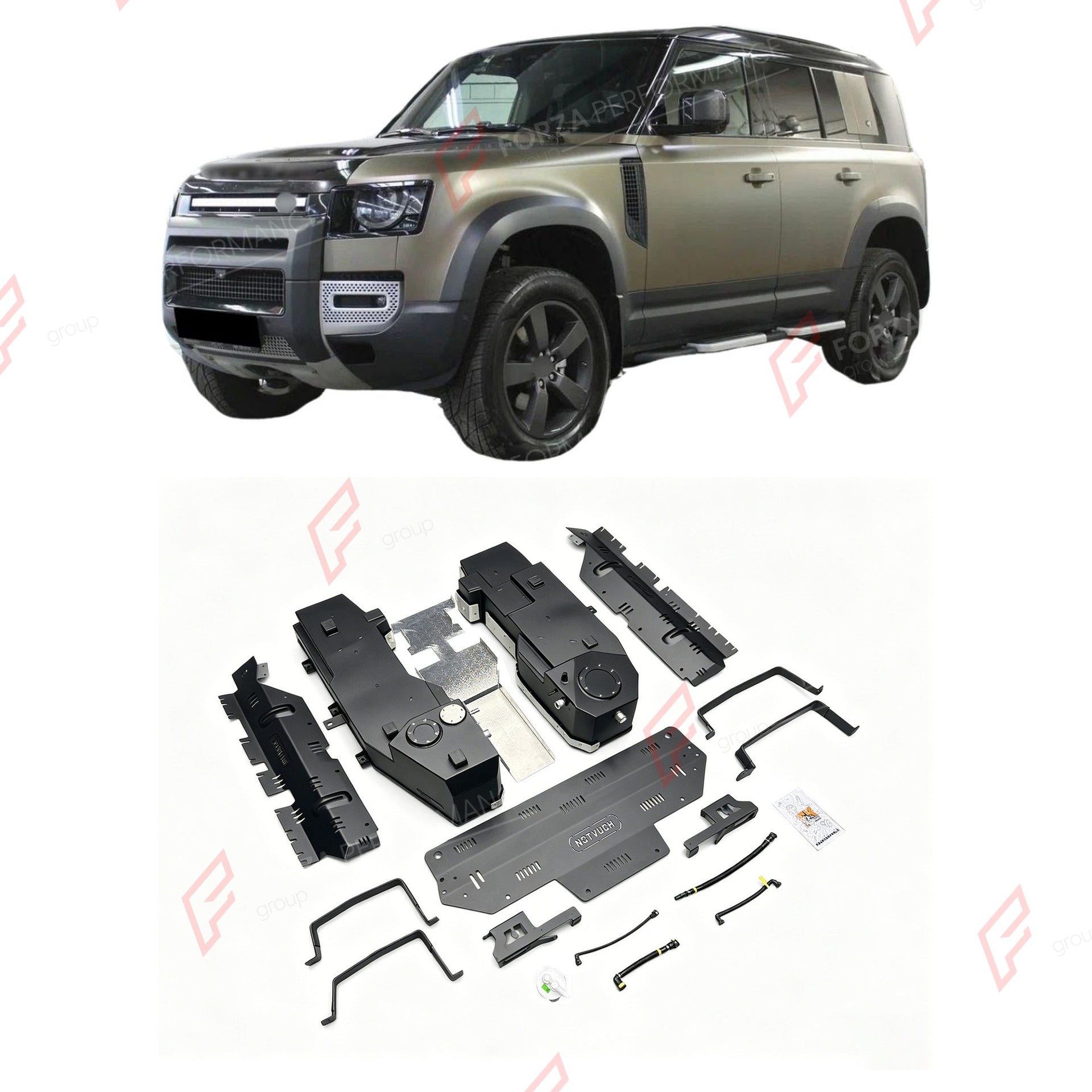 REPLACEMENT LONG RANGE FUEL TANK SYSTEM 185L, +95L (EXTRA 25 GAL) EXTENDED RANGE for LAND ROVER DEFENDER 110 3.0T/5.0T GASOLINE 2020+