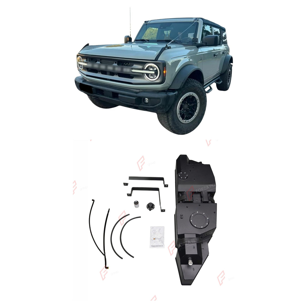 REPLACEMENT LONG RANGE FUEL TANK SYSTEM 98L, +34L (EXTRA 9 GAL) EXTENDED RANGE for FORD BRONCO U725 2-DOOR 2.3T/2.7T GASOLINE 2021+