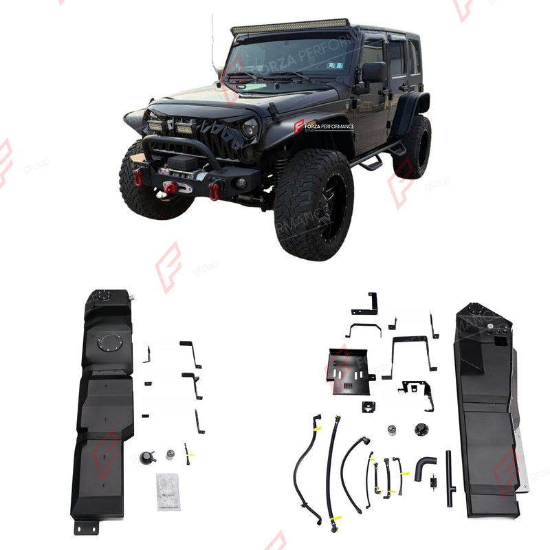COMBO LONG RANGE FUEL TANK SYSTEM KIT 185L, +100L (EXTRA 26 GAL) EXTENDED RANGE for JEEP WRANGLER JK 3.6L PETROL (4-DOOR) 2007-2018