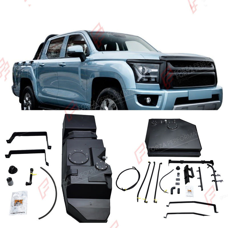 COMBO LONG RANGE FUEL TANK SYSTEM KIT 235L, +157L (EXTRA 41 GAL) EXTENDED RANGE for GWM POER SINGLE CAB 2.0T DIESEL 2021+