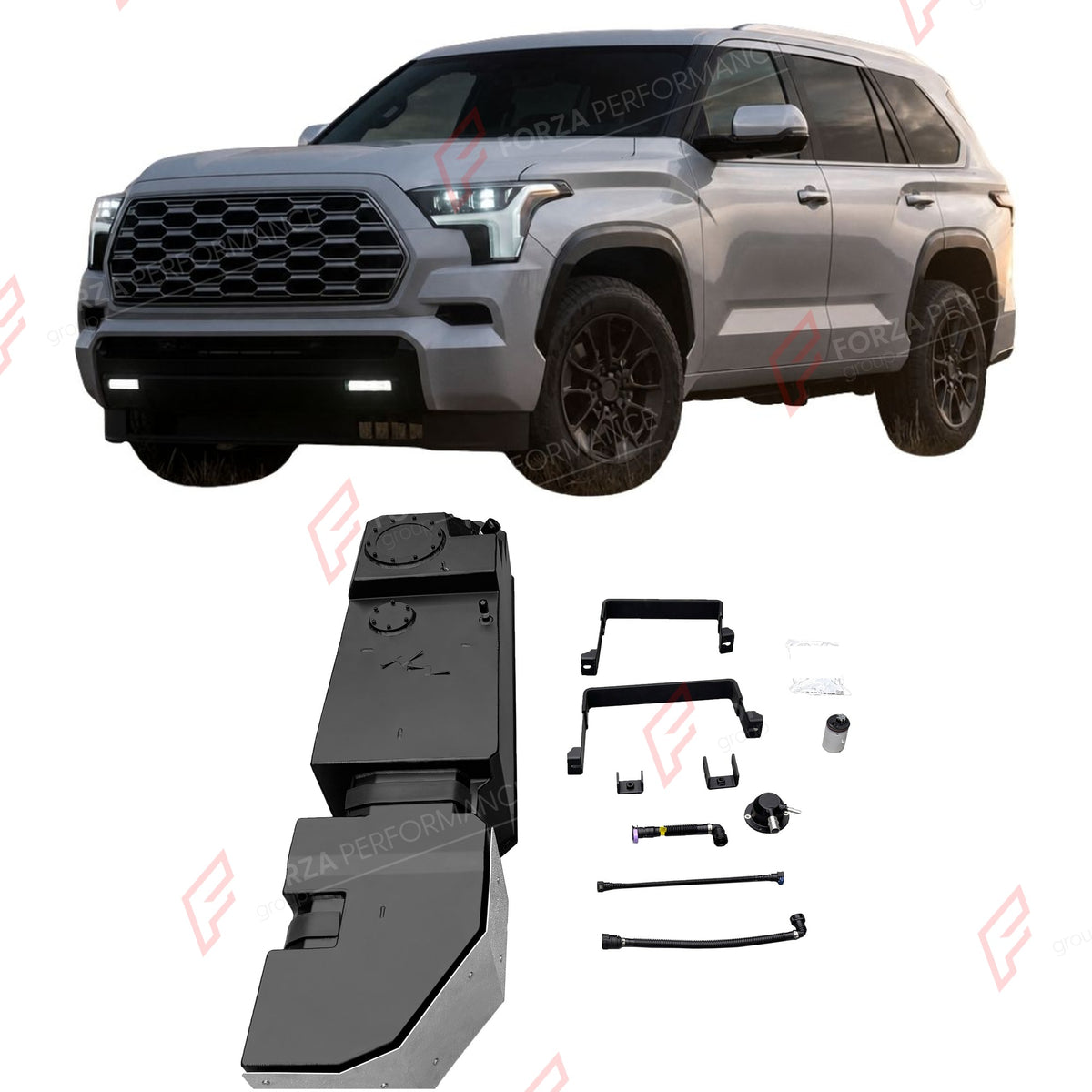 REPLACEMENT LONG RANGE FUEL TANK SYSTEM 135L, +35L (EXTRA 9 GAL) EXTENDED RANGE for TOYOTA SEQUOIA 5.7L (GASOLINE) 2008-2022