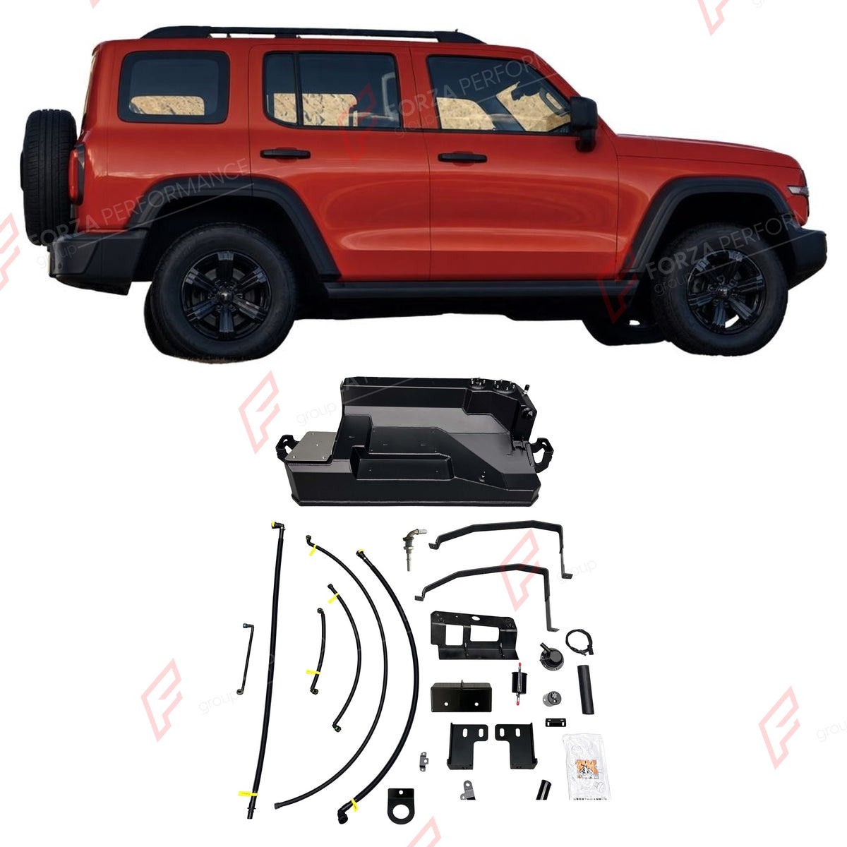 AUXILIARY LONG RANGE FUEL TANK SYSTEM 55L (EXTRA 15 GAL) EXTENDED RANGE for GWM TANK 300 HI4-T 2.0T HEV/PETROL 2023+