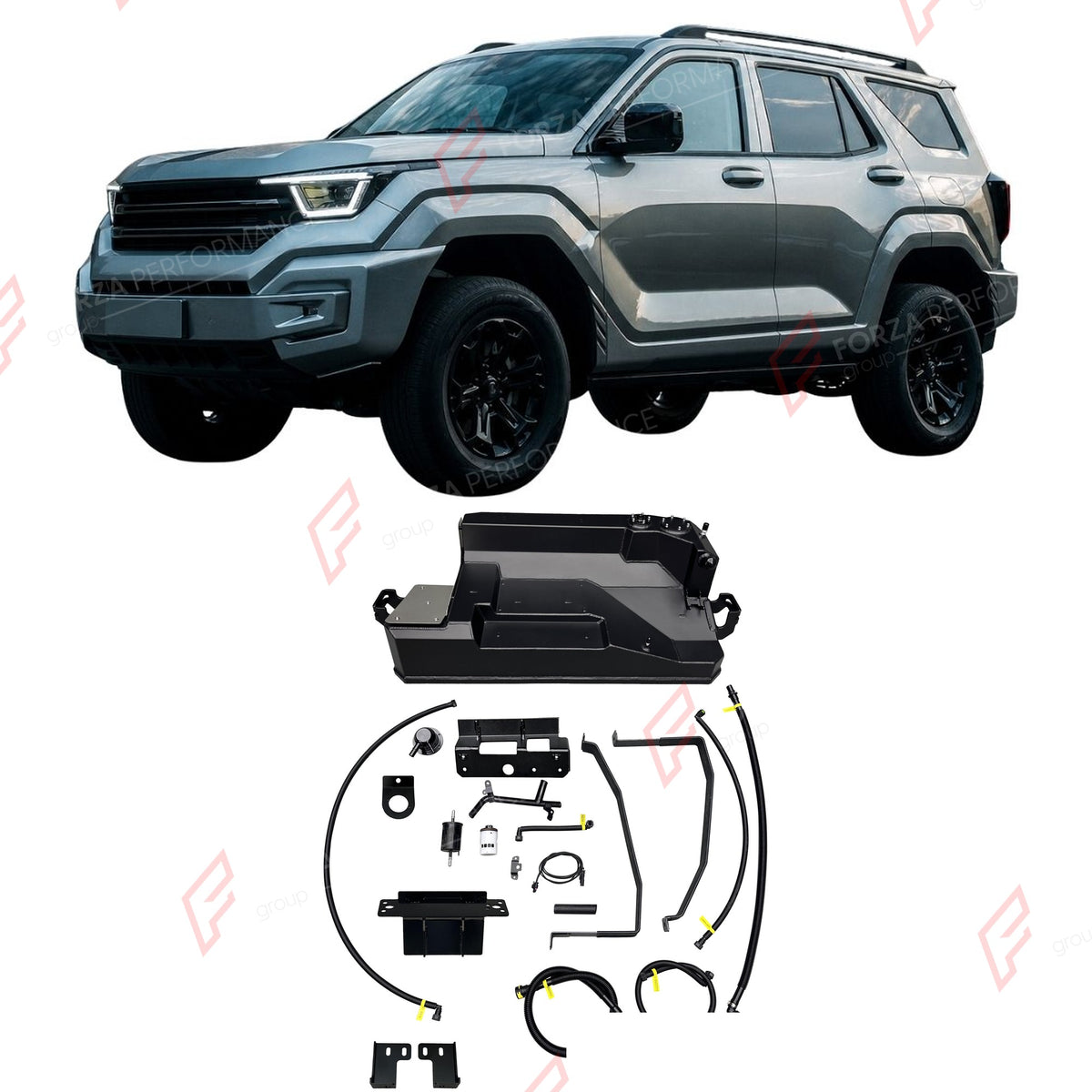 AUXILIARY LONG RANGE FUEL TANK SYSTEM 55L (EXTRA 15 GAL) EXTENDED RANGE for GWM TANK 400 HI4-T 2.0T HEV/PETROL 2023+